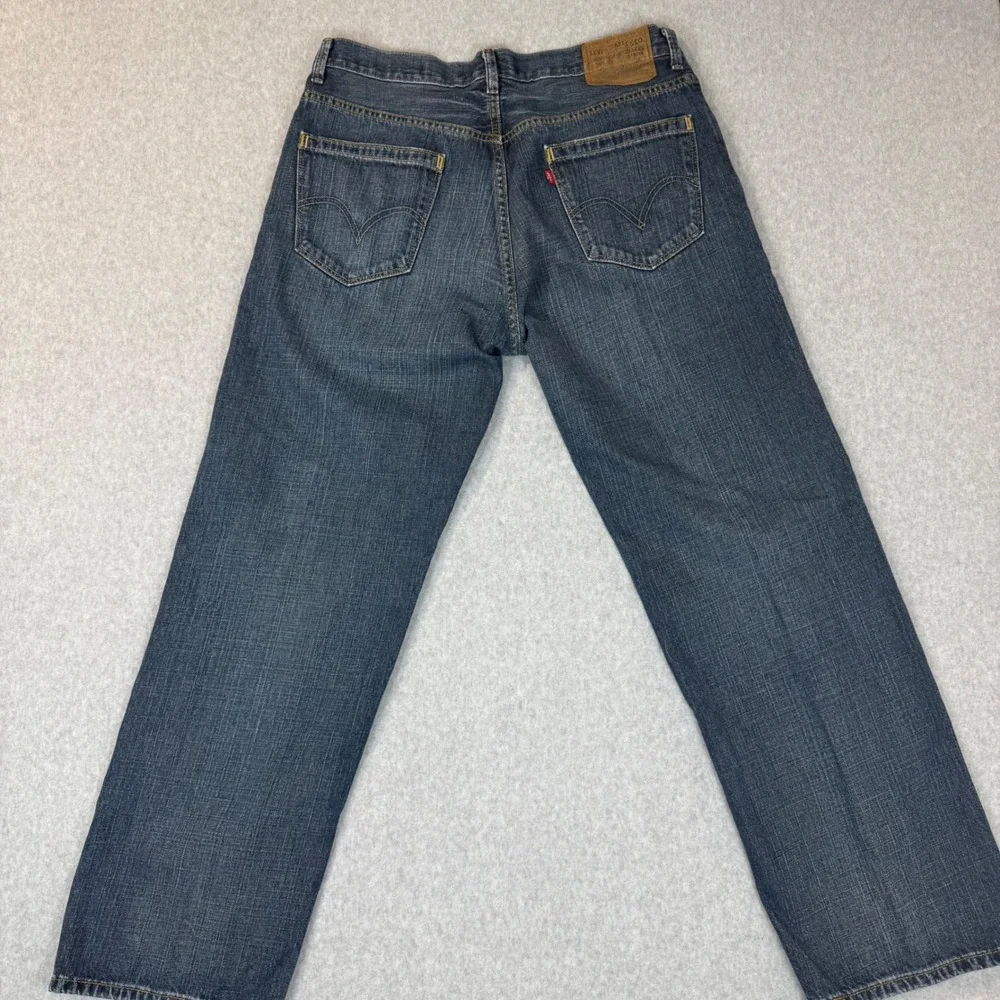 Levis 559 Relaxed Straight Jeans Mens 36x32 Blue Vintage Dark Wash Denim Cotton